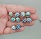 Striped Miniature Ornament Mix, 20 pc, Mini Glass Baubles for Dollhouse, 1:6 or 1:12 Scale, Adorabilities